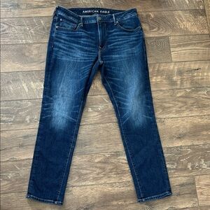 American Eagle Outfitters Men's Deep Indigo Slim Jeans